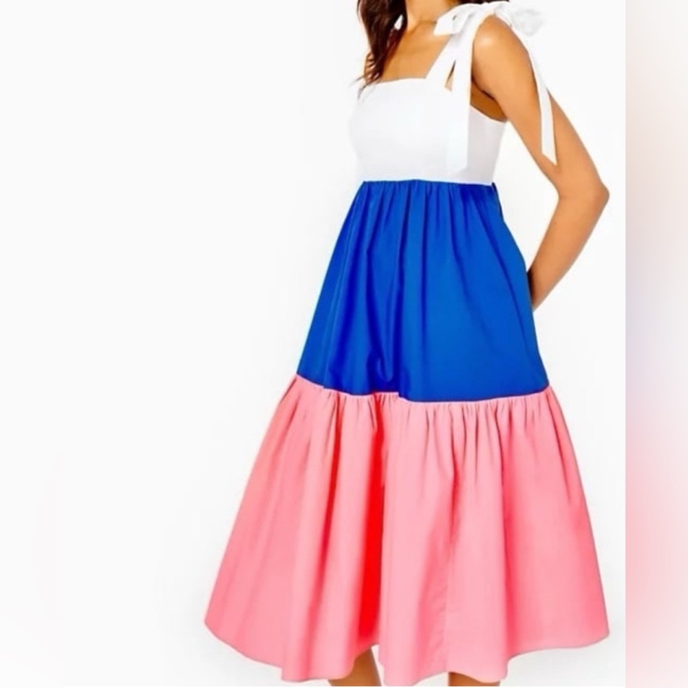 Lilly Pulitzer Anlee Cotton Midi Dress NWTs